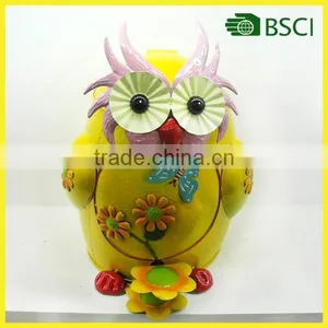Wholesale Decorative Metal Garbage Bin Trash Bin Owl Statue Bin Garbage thumbnail-1