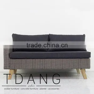 Torguta Right Hand WickerPatio Bench - Poly Rattan Vietnam - Outdoor Conversation Furniture thumbnail-1