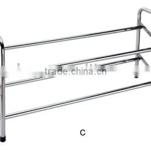 2 Tier Metal Tube Shoe Rack thumbnail-1