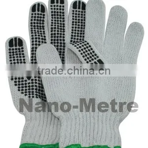 NMSAFETY 7 Gauge Knitted Liner With PVC Dotted Cotton Construction Gloves With Best Price thumbnail-1