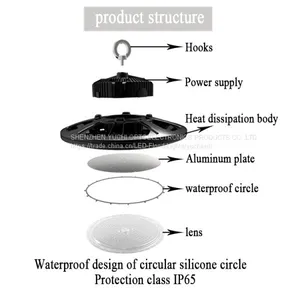Shenzhen Good Guality Meanwell Driver 5 Years Warranty Waterproof Ufo 150W LED High Bay Light thumbnail-4