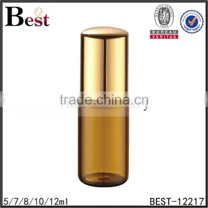 10ml Perfume Amber Glass Roll on Bottle With Aluminum Cap thumbnail-1