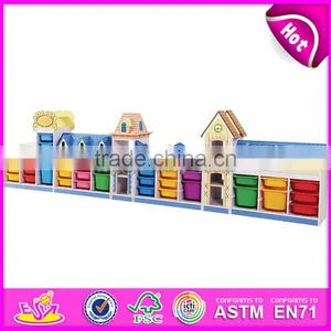New Style Preschool Storage Shelf Wooden Kids Indoor Playhouse W08C187-S thumbnail-1