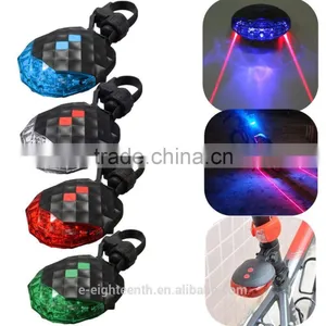 Cheap OEM Bicycle Bike 5 LED Flash 2 Laser Rear Tail Lamp Light With 7 Modes thumbnail-2