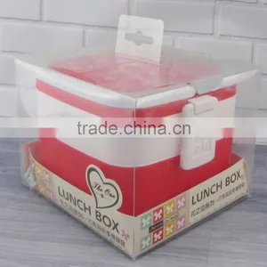 Double Layers Portalbe Square Plastic Tiffin Lunch Box thumbnail-6