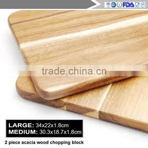 2017 The New 2 Piece Acacia Wood Chopping Board thumbnail-4