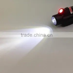 Erains TAC Optics Tactical Compact Pistol Weapon 225 Lumens Q5 LED Flashlight With 45 Degree 25 Lumens Red LED Light /Torch thumbnail-1