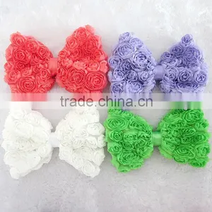 Shabby Bow Flower Clip for Kids Hair Accessories thumbnail-1