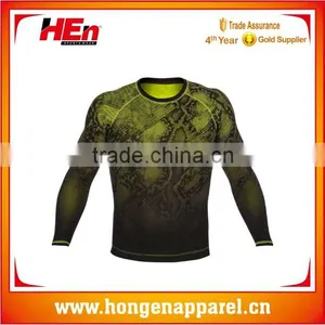Hongen Apparel Popular Snake Design Rash Guards Custom Fitness Compression Shirts thumbnail-1