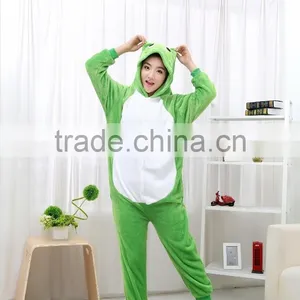 Flannel Cartoon Adult Animal Jumpsuit Animal Pajamas Jumpsuit Frog Design thumbnail-1