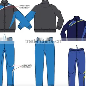 Factory OEM Trainer Polytricot Suit Fashion Men's Running Sportswear thumbnail-1