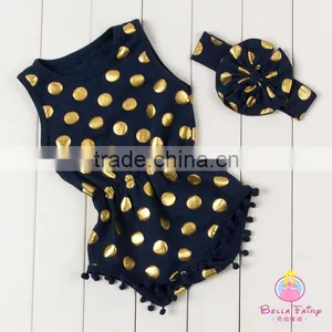 Wholesale Baby Clothes Set Romper Newborn Custom Onesie With Headband thumbnail-4