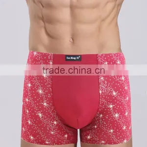 Pretty Printing Men Shorts Bamboo Fiber Material Underwear Sexy Men Boxers thumbnail-2