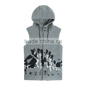 New Style Jogging Fancy Windbreak 100% Polyester Mens Vest Wholesale thumbnail-1