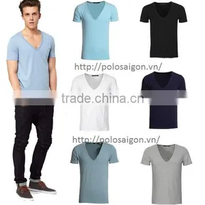 V NECK T SHIRT 100% COTTON thumbnail-5