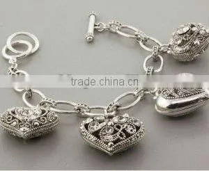 Fashion Heart Charm Bracelet, Alloy Charm Bracelet, West Style Bracelet thumbnail-1