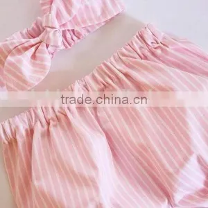 Light Yellow Floral Baby Bloomers Girl Fashionable Underwear Match Headband thumbnail-5
