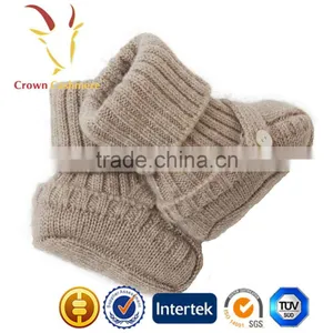 Knitted Baby Winter Cashmere Boots Shoes With Pattern thumbnail-2