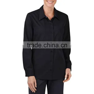 High Quality Low Price Work Uniforms Long Sleeve 100% Cotton Workwear Fabric With Two Pockets thumbnail-1