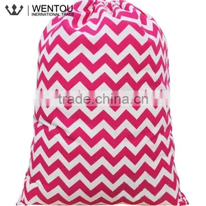 Monogramed Chevron Laundry Bag With Drawstring thumbnail-4