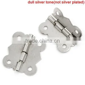 Silver Tone 4 Holes Door Butt Hinges(rotated From 90 Degrees to 210 Degrees) 3cmx2.6cm thumbnail-1