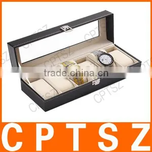 Beautifully Six Windows Standard Edition Leather Watch Display Box Storage Box Watch Box Watch thumbnail-1