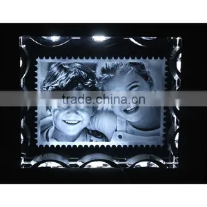 Wave Shape 2D Photo Laser Engraving Crystal thumbnail-1