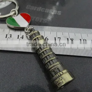 Souvenir Metal Leaning Tower of Pisa Keychain for Italy thumbnail-1