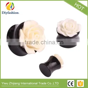 Hot Sell Colorful Rose Flower Acrylic Ear Plug Body Piercing thumbnail-5
