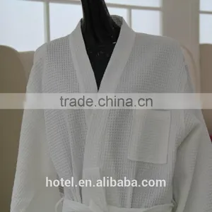 100% Cotton Hotel Waffle Bath Robe thumbnail-4