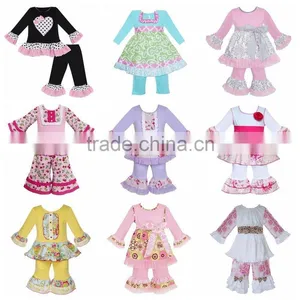 Best Selling Reliable China Supplier Soft Cotton Smocked Triple Ruffle Pants Winter Clothing Girl Halloween Ruffle Dress thumbnail-4