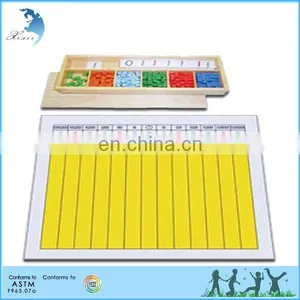 Preschool Wooden Educational Montessori Material EN71 Mathematic Toy Fraction Decimal Board & Decimal Fraction Exercise thumbnail-1