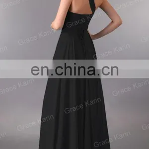 2015 New Arrivals Embroidery Beaded Elegant Black One Shoulder Designer Evening Dresses CL3120-1 thumbnail-4