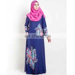 China Supplier Best Quality Fashion Digital Printing Maxi Dresses Long Women thumbnail-1