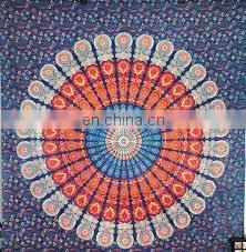 USA Traditional Home Decore Printed Cotton Tapestry Bed Spread Throw thumbnail-1