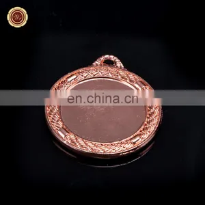 Wr Wholesale Metal Medal High Quality Custom Bronze Blank Medal With Colorful Ribbon thumbnail-1