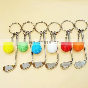 Newest Popular Sports Goods Keychain Candy Color Golf Ball Keychain thumbnail-1