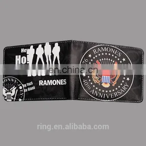 New Wallets RAMONES PU Leather Cool Black Purse Men Women thumbnail-1