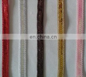 Wholesale 1CM Wide Gold Bling Beaded Sequins Lace Trim for Lady Dress thumbnail-2