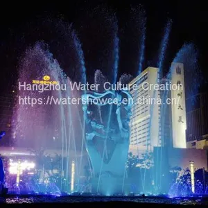 Dancing Fountain Music Fountain Light Show in the Amusement Park thumbnail-2