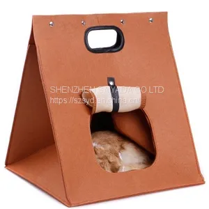 3 In1 Pet House Pet Bed Pet Carrier Felt Bed Cat Dog thumbnail-2