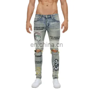 DiZNEW OEM DENIM SKINNY FIT DIGITAL PRINTING DESIGNERS MEN JEANS thumbnail-2