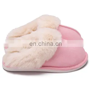 Waterproof Comfy Faux Fur Womens Unisex Scuff Memory Foam Slip On Anti-Skid Sole Warm Cotton House Slipper thumbnail-2