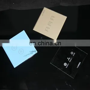 Electronic Wall Switch Glass Panel, Tempered Clear Glass Light Switch Glass Plates, Electrical Touch Switch Glass thumbnail-4