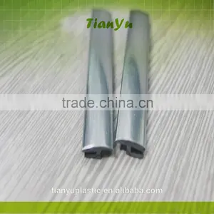 Bottom Door Seal Brush Strip Pvc Chrome Color h Shape Pvc Plastic Rubber Profile thumbnail-1