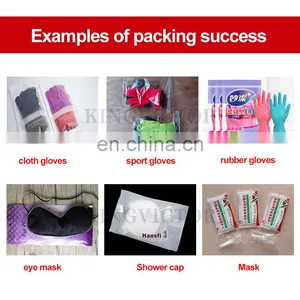 Hot Selling Horizontal Gloves Packaging Packing Machine Nitrogen Gas Filling Back Seal 100bag/min Shape Mouth 50~150mm 65~330mm thumbnail-3