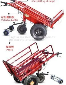 Heavy Duty Material Handling Trolley Cart Electric Battery Operated Hand Trolley 500KG thumbnail-2