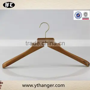 Fashion Black Wooden Top Hanger With With Wide Shoulder thumbnail-2
