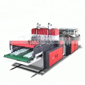 Two Lines Hot Cutting Plastic Bag Making Machine Price Shopping Bag Machine thumbnail-1