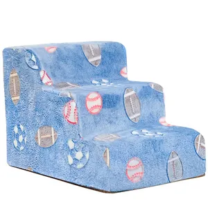 Glow-in-the-Dark Pet Play Toy Steps Stairs Dog Cat Training Toy Bed Ladder for Sofa Climbing Ramp for Small Pets Stairs for Couch thumbnail-2
